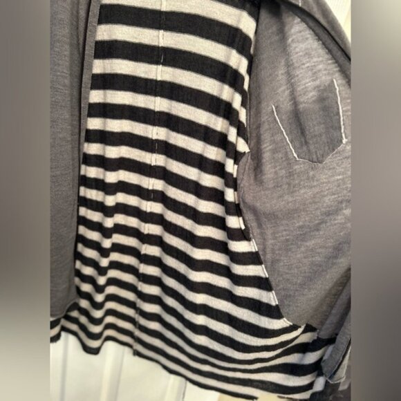 Nice Collective Layered Striped Distressed Cardigan - Picture 8 of 8